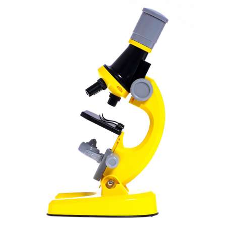 Микроскоп Sima-Land детский «Юный ботаник» кратность х100 х400 х1200 желтый подсветка