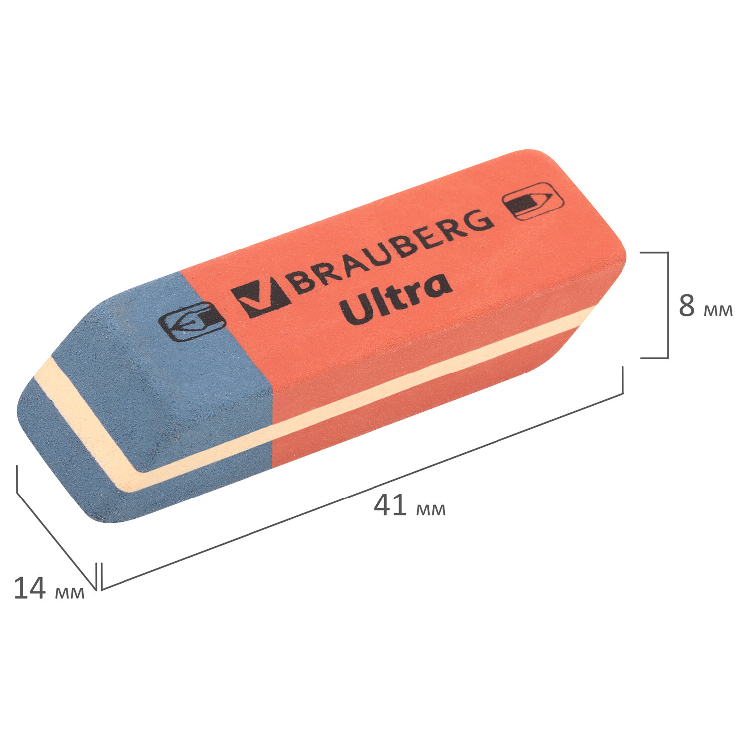 Ластик Brauberg школьный набор 6 штук стирательная резинка канцелярская для карандаша - фото 6