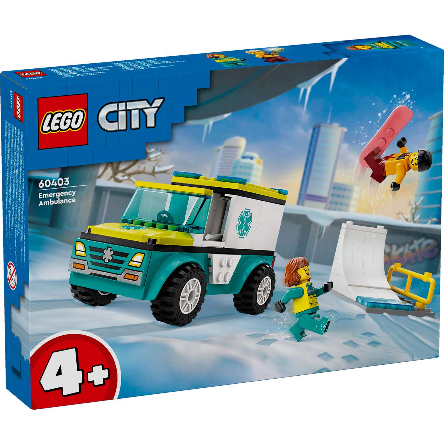 Конструктор LEGO City Скорая помощь и сноубордист 60403 - фото 5