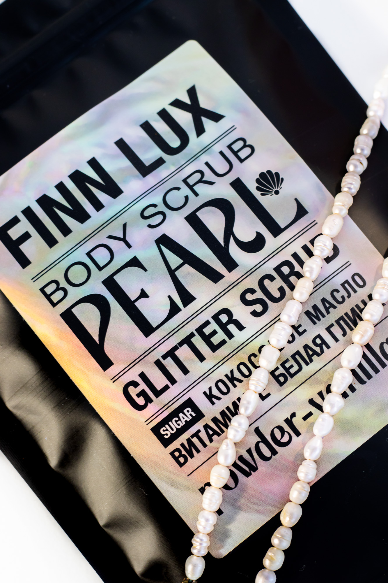 Скраб для тела Finn Lux сахарный c глиттером PEARL 250 г - фото 2