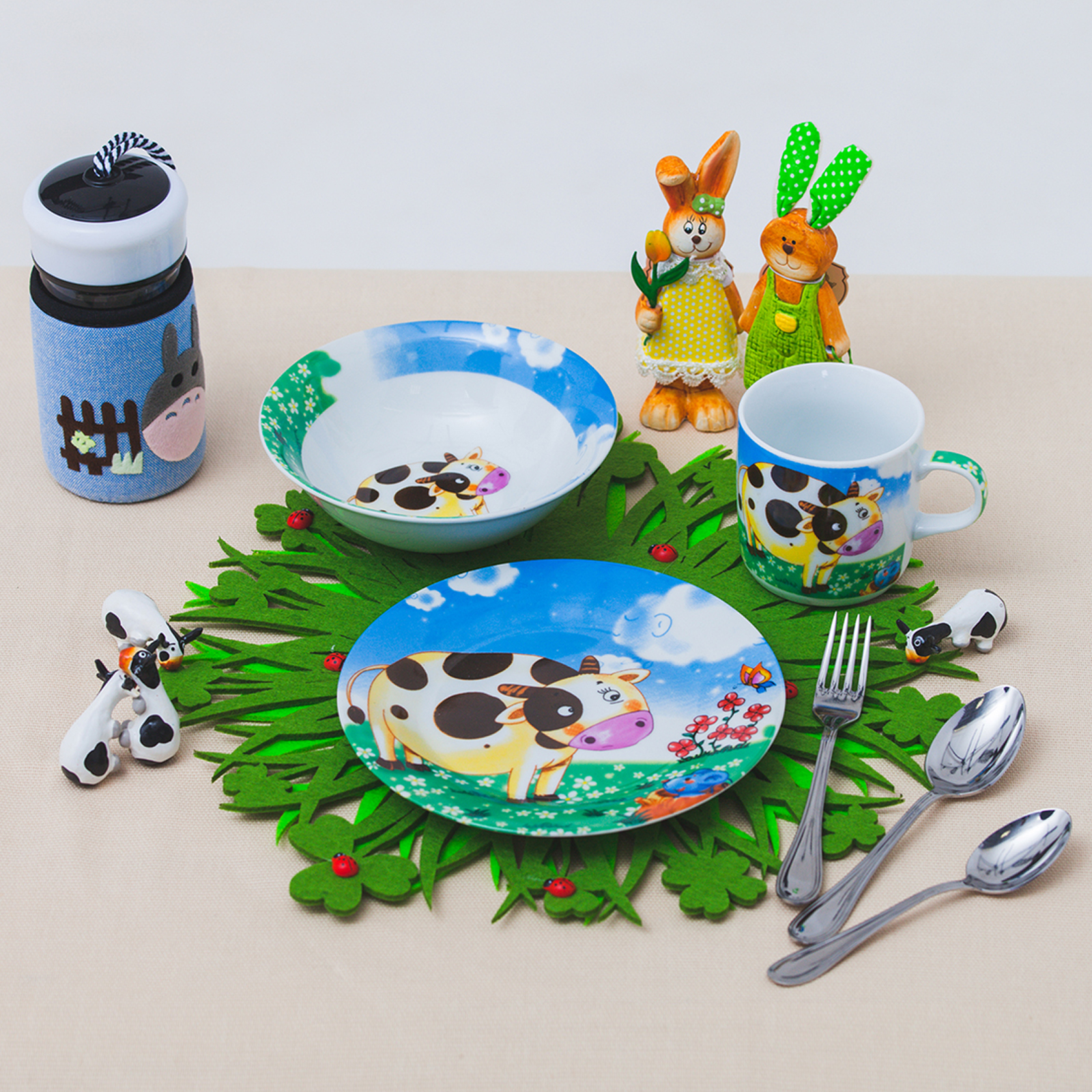 Набор детской посуды Доляна Гаврюша кружка миска тарелка - фото 2