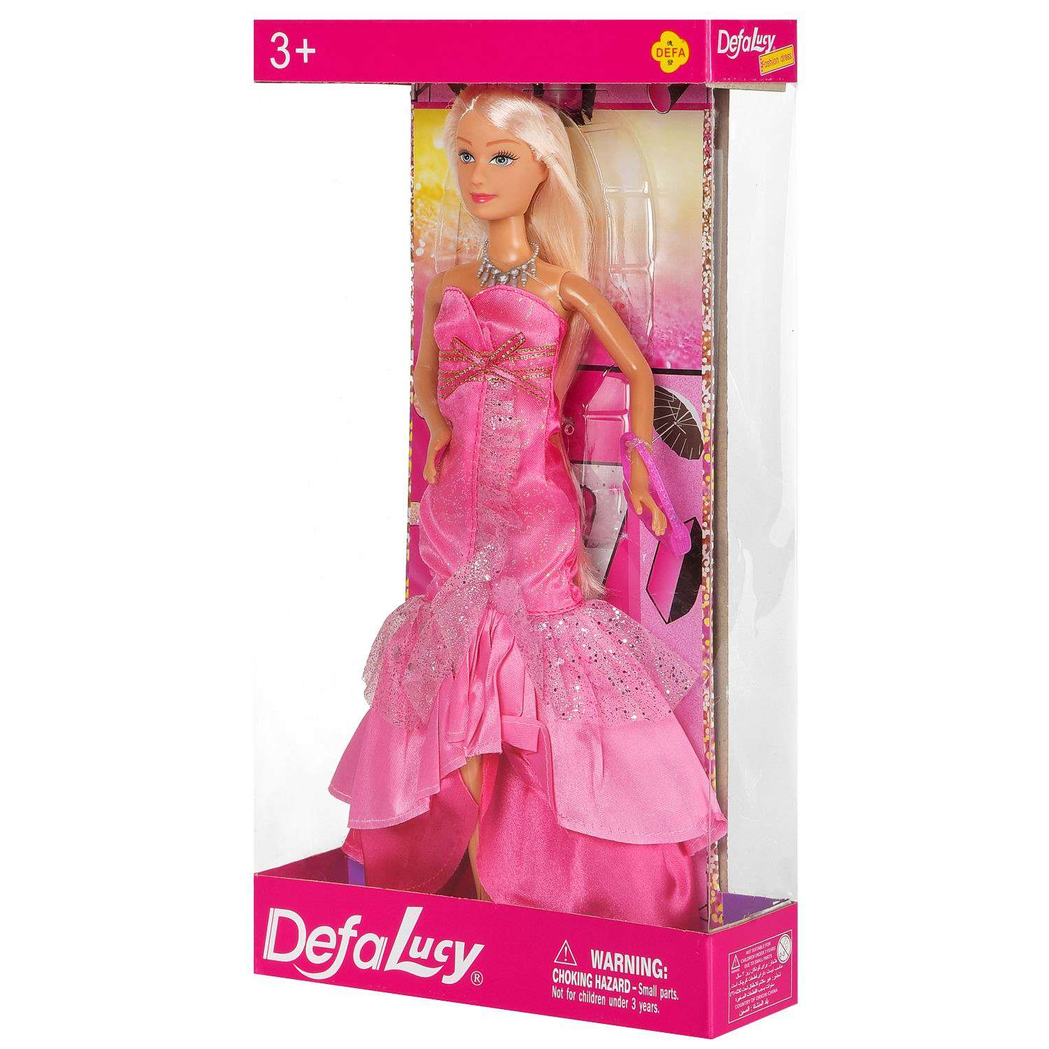 Кукла Lucy Junfa Званный вечер в вечернем розовом платье с сумочкой 8240d/розовое - фото 2