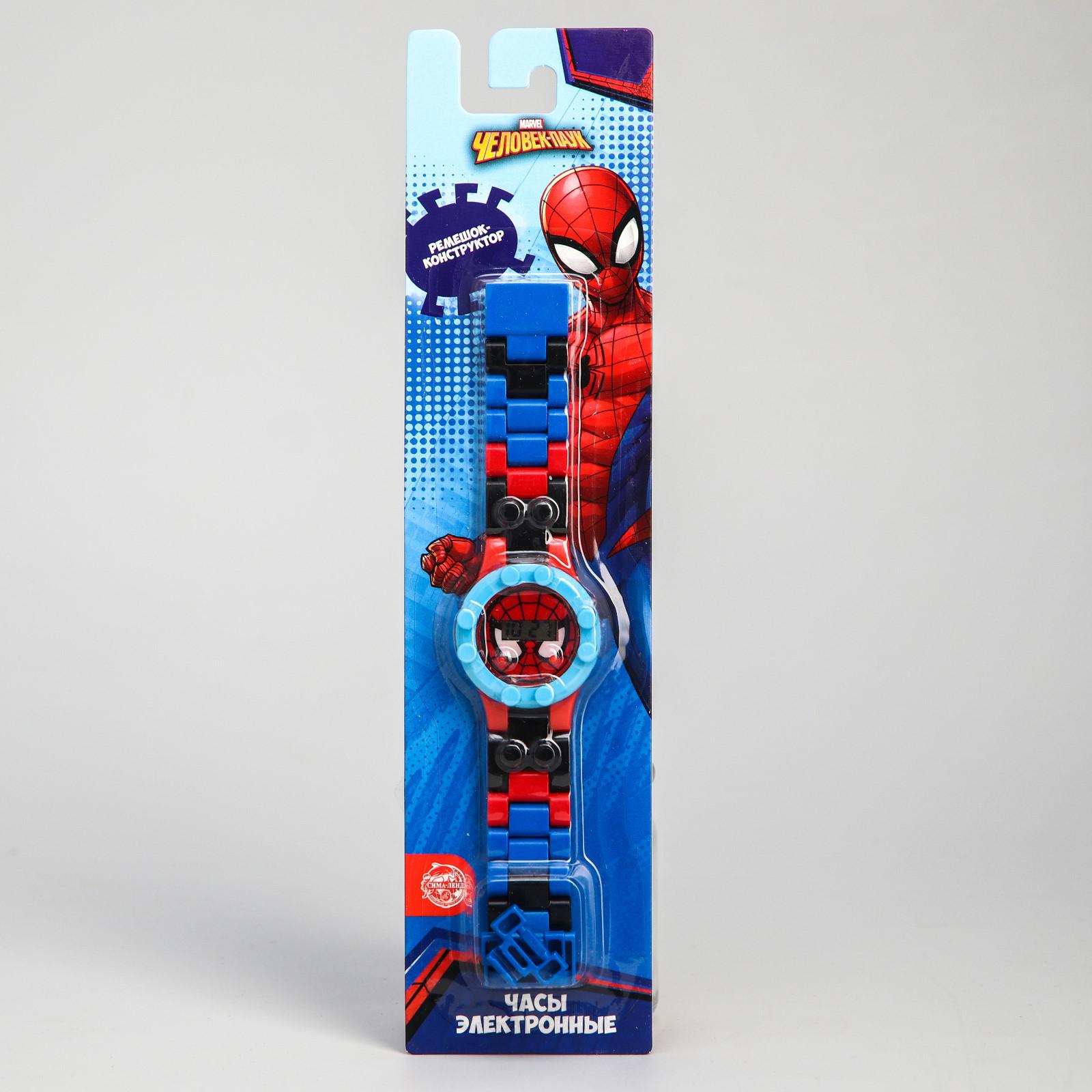 Часы MARVEL наручные лего Человек-паук с ремешком-конструктором - фото 5