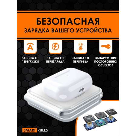 Беспроводной powerbank SmartRules для телефона 3в1 магнитная