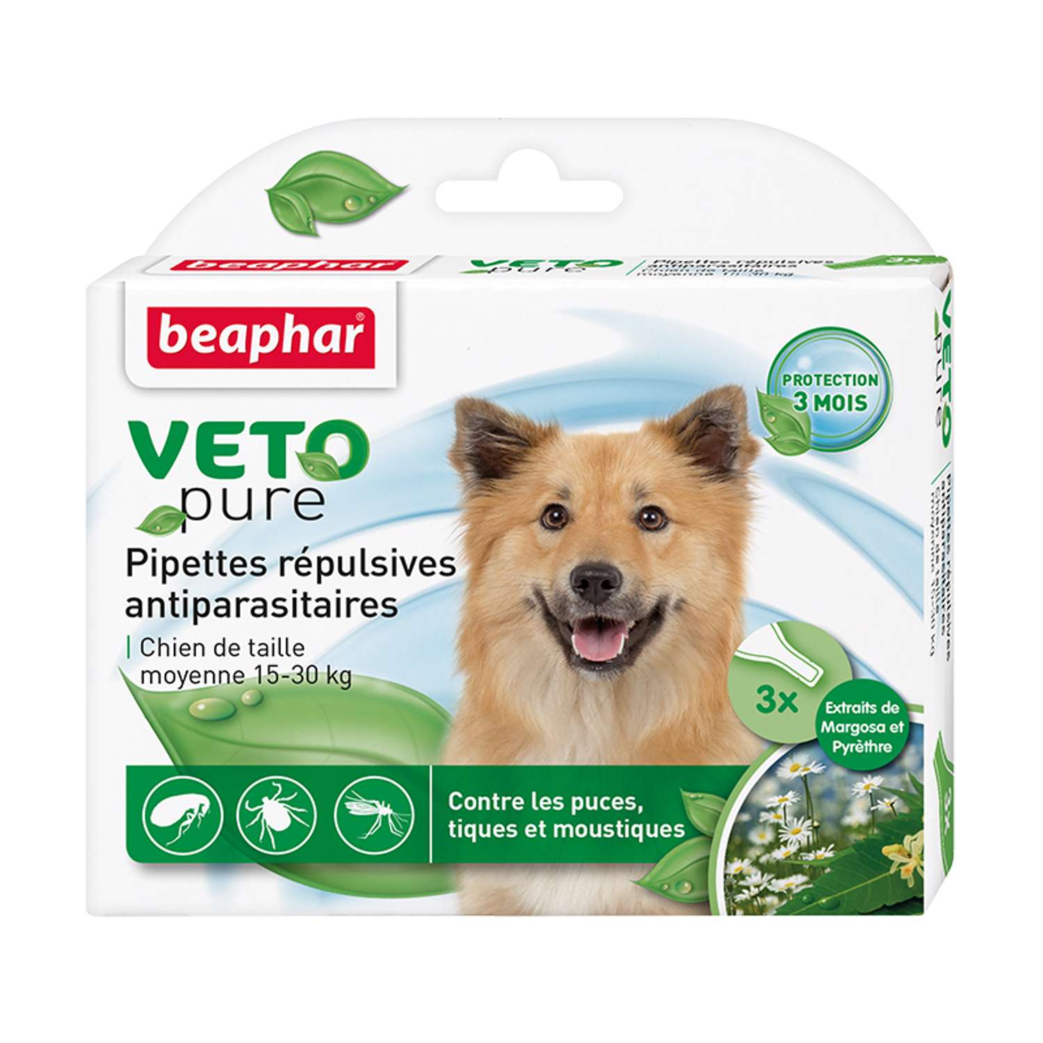 Капли для собак Beaphar Veto pure средних пород от блох и клещей 6мл - фото 1