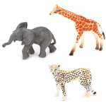Фигурки животных Диких Наша Игрушка набор игровой для развития и познания 8 см 3 шт