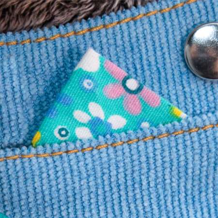 Мягкая игрушка BUDI BASA Кот Басик в голубом комбинезоне с розочкой 25 см BB010