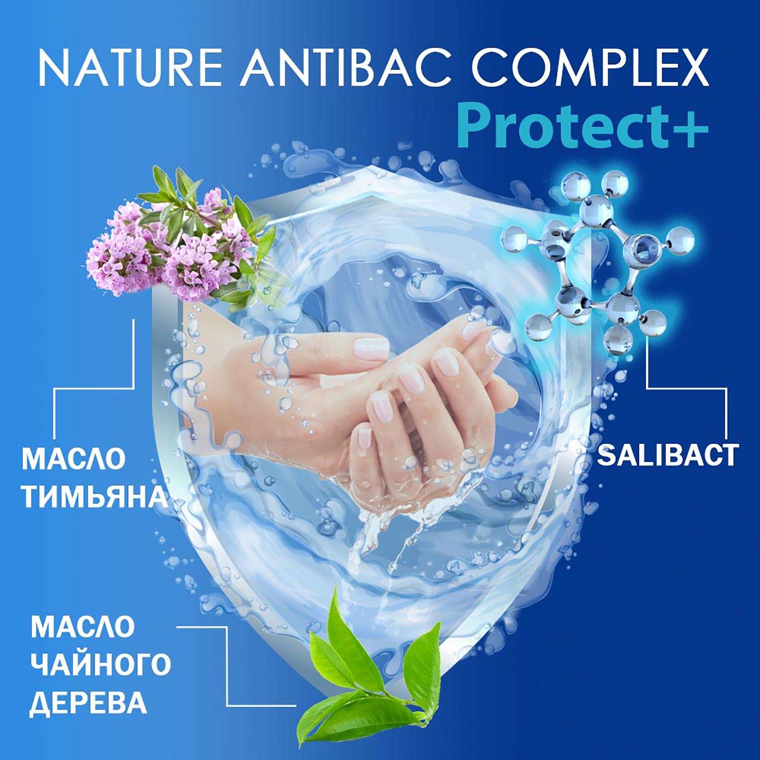 Крем-мыло AURA Antibacterial Derma protect 1000мл - фото 3