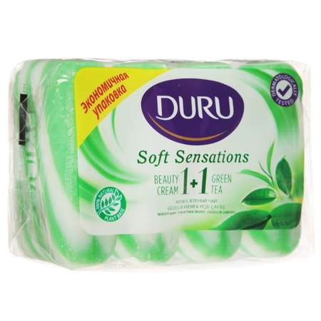 Мыло DURU Soft Sensation туалетное Зеленый чай 4*90г