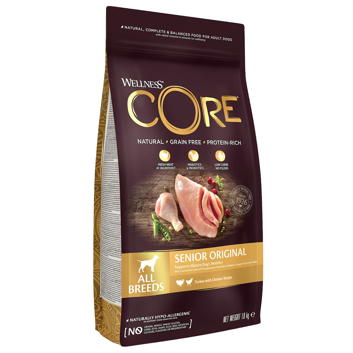 Сухой корм для собак Wellness CORE 1.8 кг курица, индейка (полнорационный) - фото 9