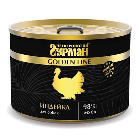 Корм для собак Четвероногий Гурман Golden индейка натуральная в желе 500г