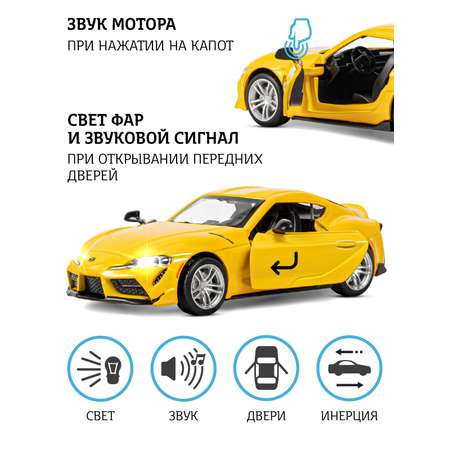 Автомобиль АВТОпанорама Toyota GR Supra 1:31 желтый