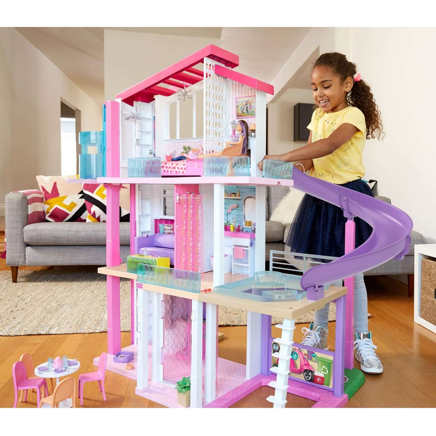 Barbie Дом мечты с куклой-лифтом | Kidinn Куклы