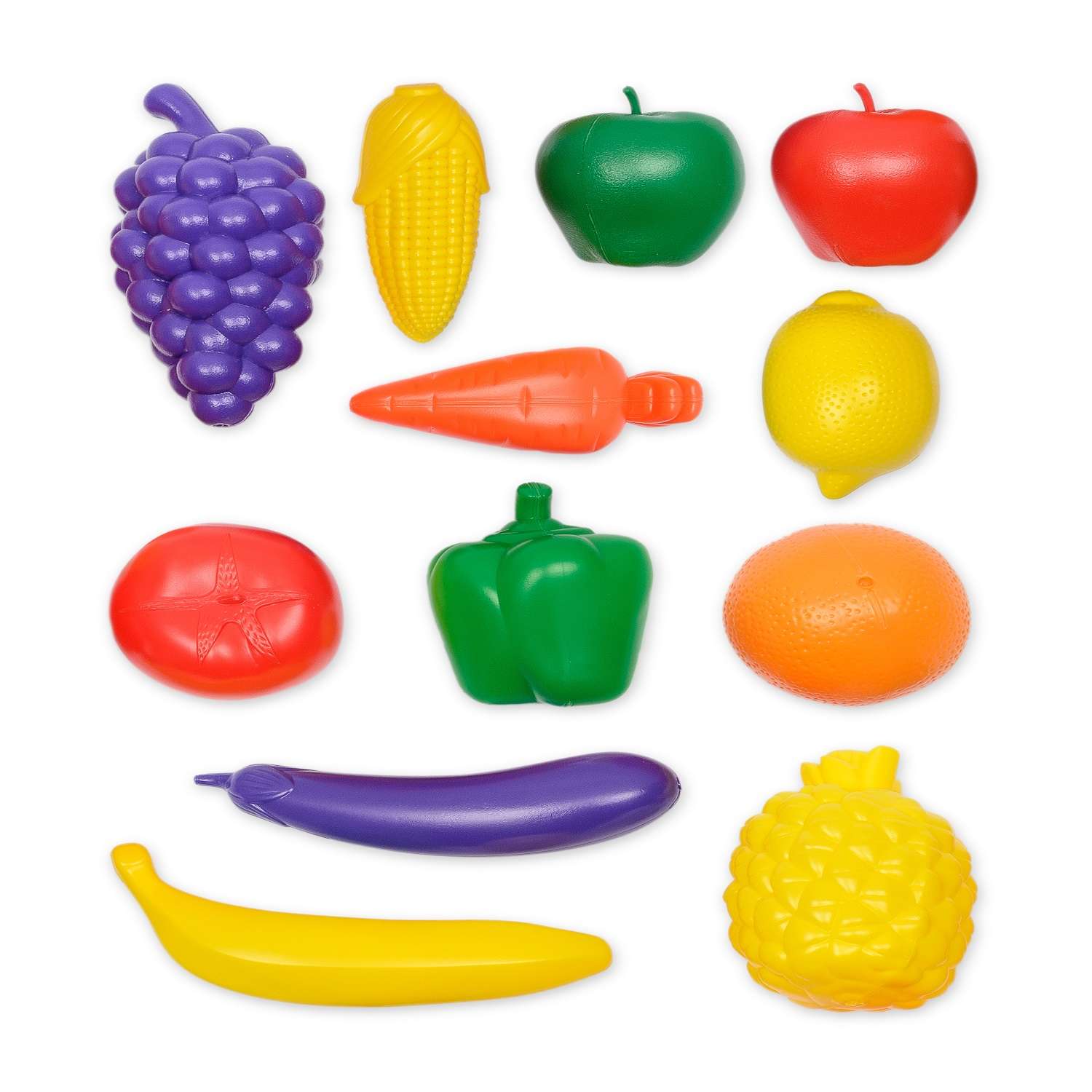 Игровой набор Green Plast овощи и фрукты 12 штук - фото 2