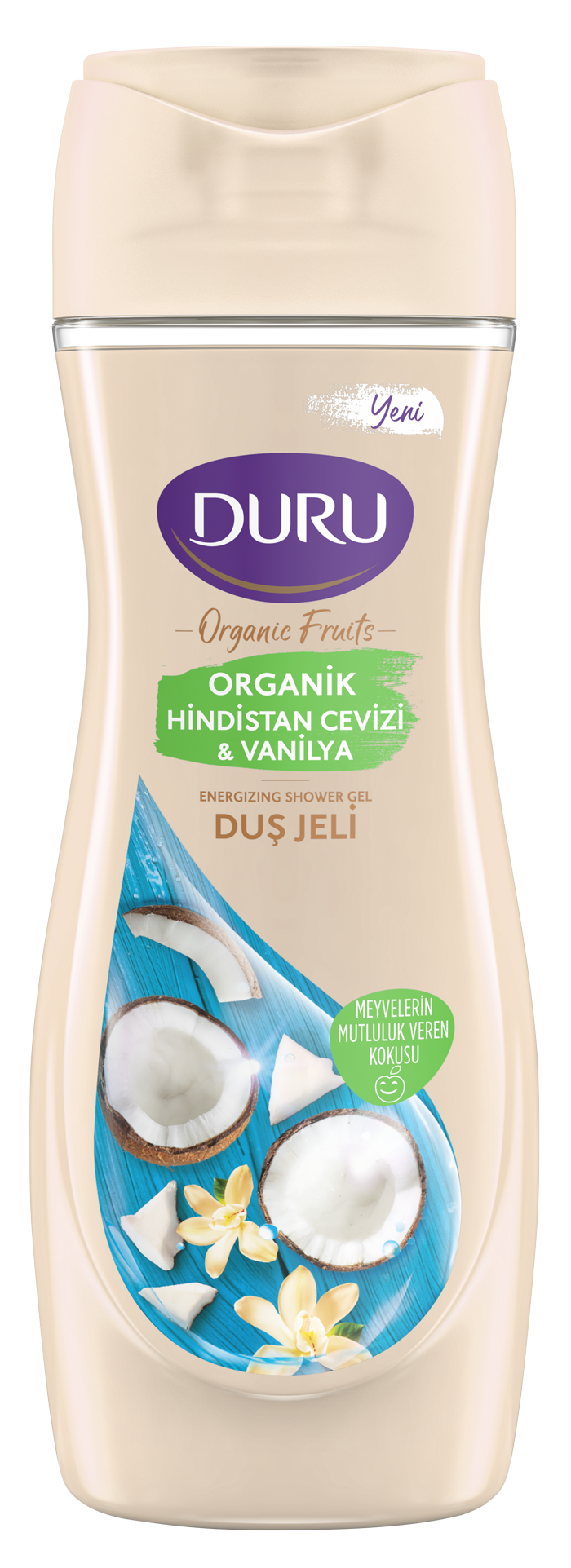 Гель для душа DURU Organic Fruits Кокос и Ваниль 450 мл - фото 1