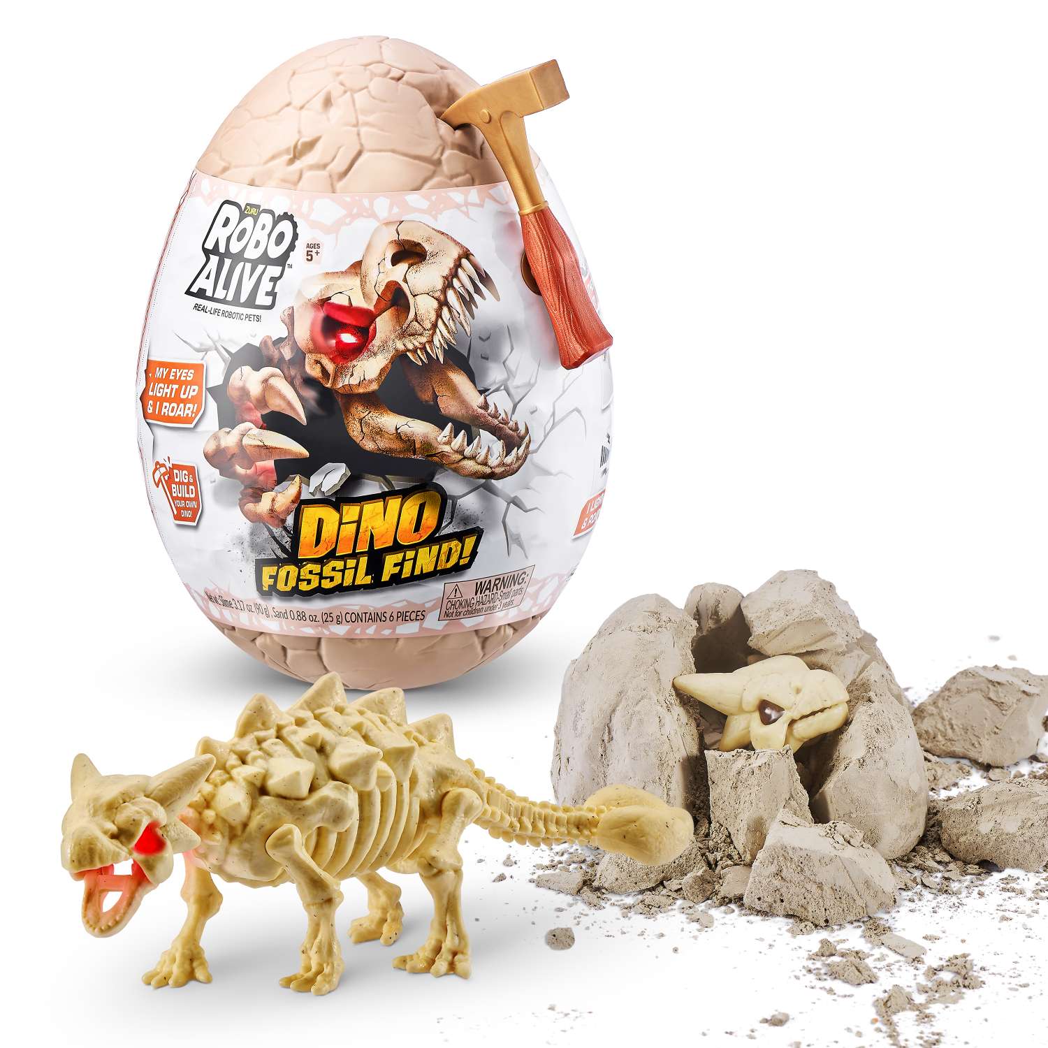Набор игровой Zuru Robo Alive Dino Fossil Find Яйцо в непрозрачной упаковке (Сюрприз) 7156 - фото 5