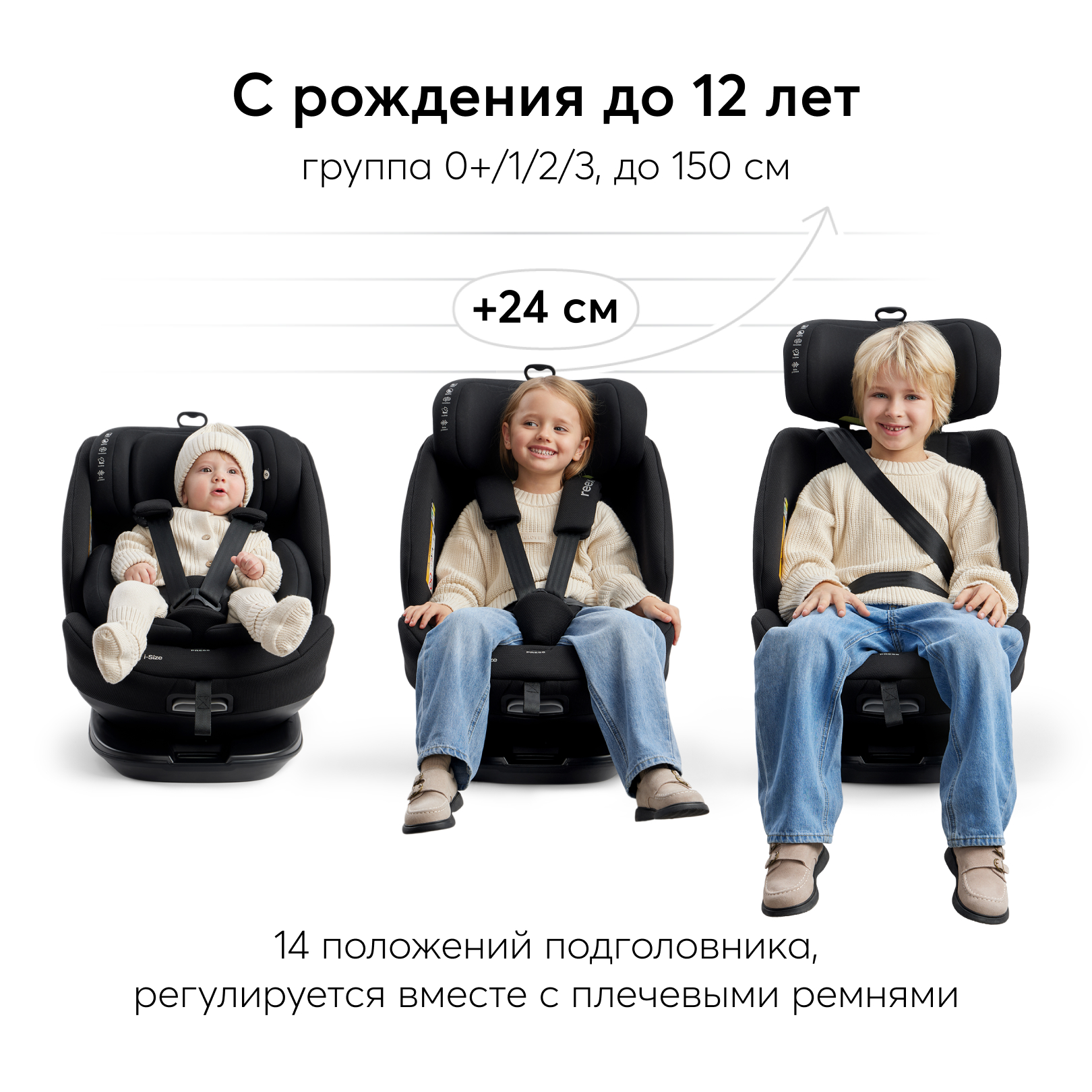 Автокресло Happy Baby Reex Black Isofix 0+/1/2/3 (0-36 кг) - фото 3