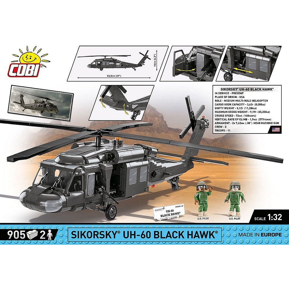 Конструктор COBI Вертолет Sikorsky UH-60 Black Hawk - фото 13