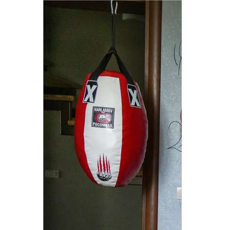 Мешок боксерский Харламов-Спорт Капля-Росомаха вес 15 кг красно-белый
