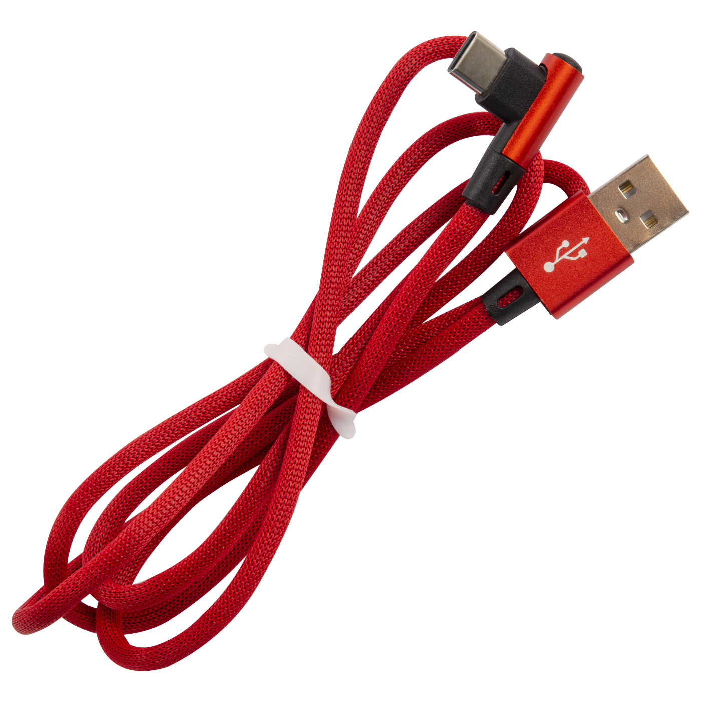 Дата-кабель RedLine USB - Type-C L-образный красный - фото 1