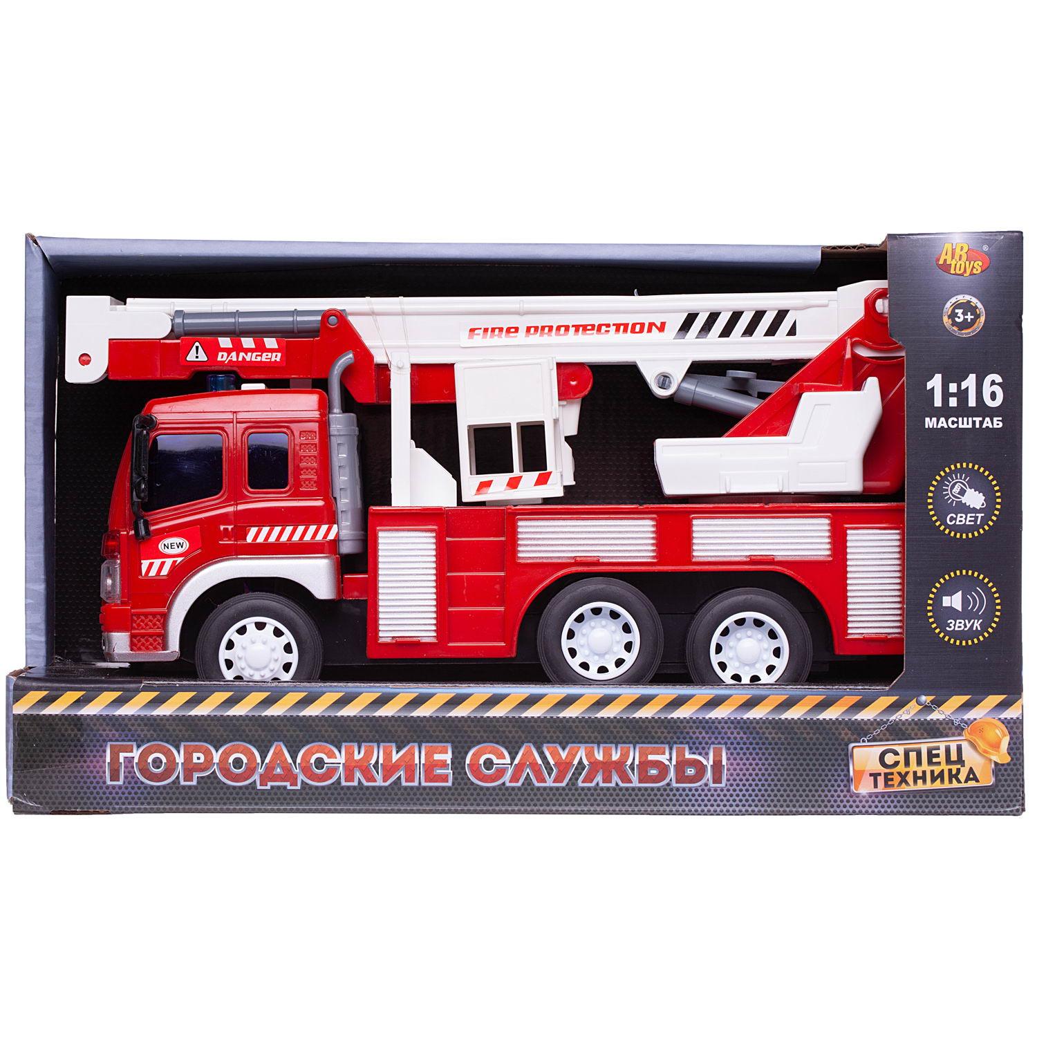 Пожарная машина Abtoys 1:16 красный C-00492 - фото 2