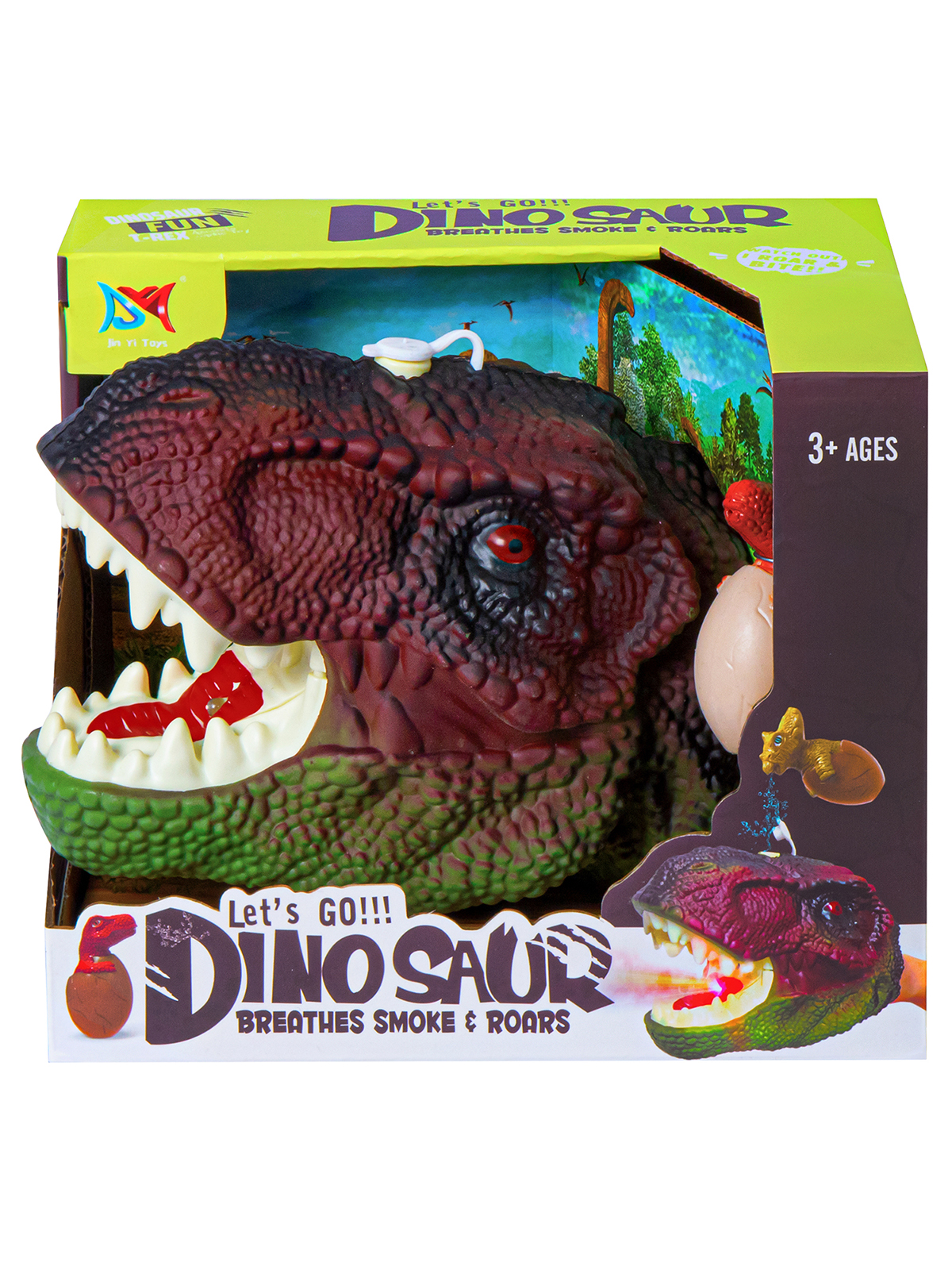Игрушка ДЖАМБО Голова динозавра с паром светом и звуковыми эффектами - фото 11