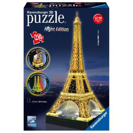 Пазл 3D Ravensburger Ночная Эйфелева башня 216элементов 12579