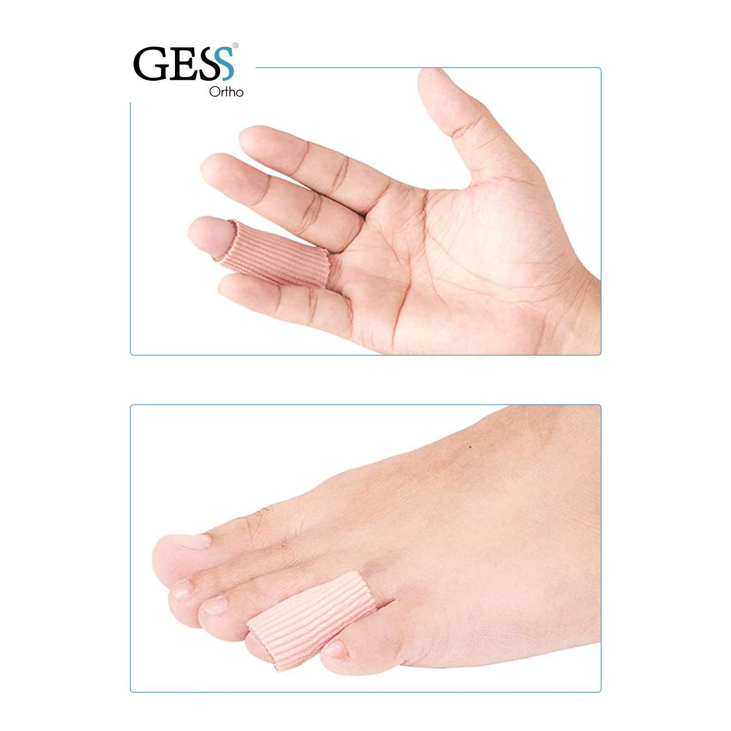 Тканево-гелевая трубка GESS Gel Tube для защиты пальцев от мозолей и натирания - фото 2