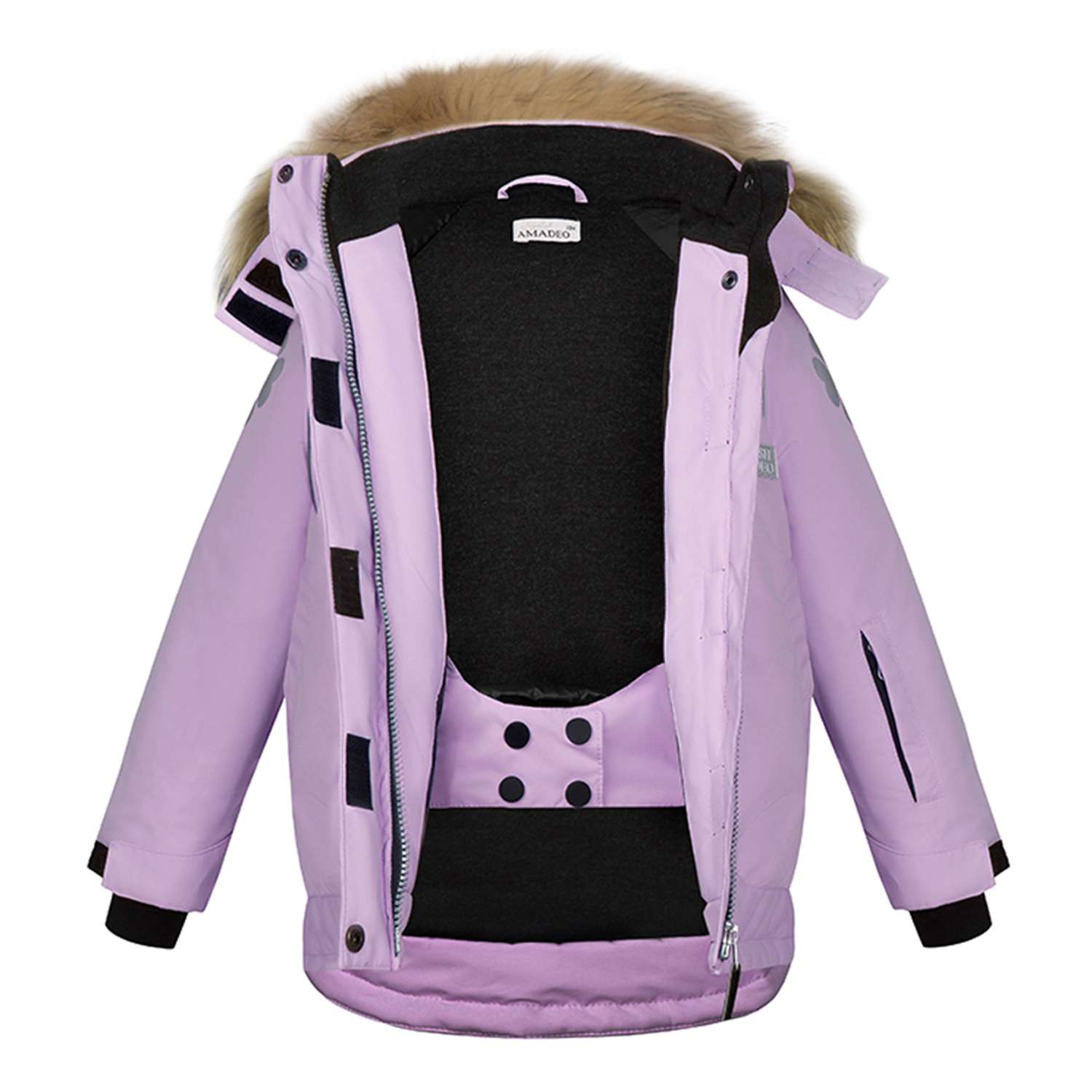 Куртка Stylish AMADEO AJ-110A-светло-фиолетовый - фото 4