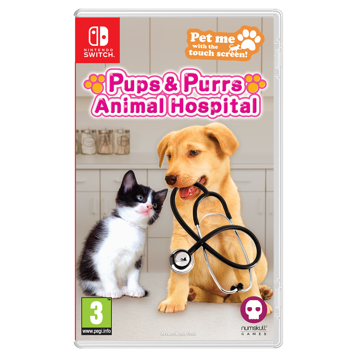 Игровой набор Nintendo Switch: видеоигра Pups and Purrs Animal Hospital (цифровой ключ) + мягкая игрушка кошка - фото 3