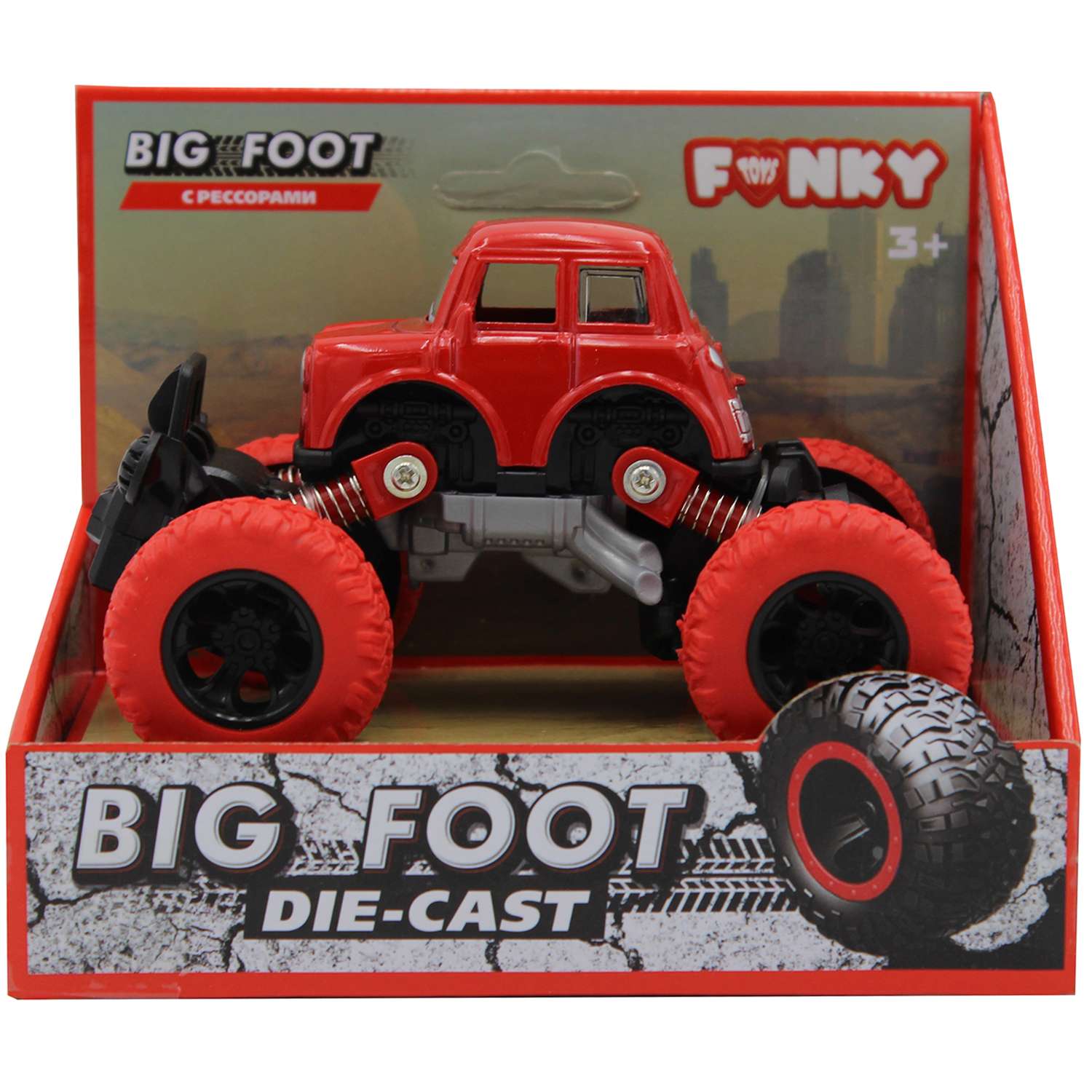 Автомобиль Funky Toys инерционный красный FT61073 - фото 2