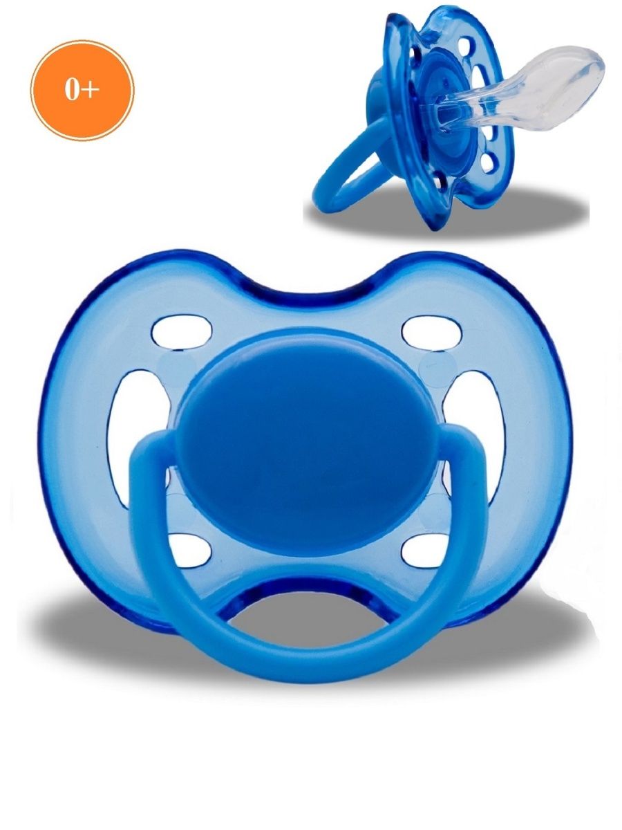 Соска-пустышка Baby Land анатомическая силиконовая 0мес+ синий - фото 1