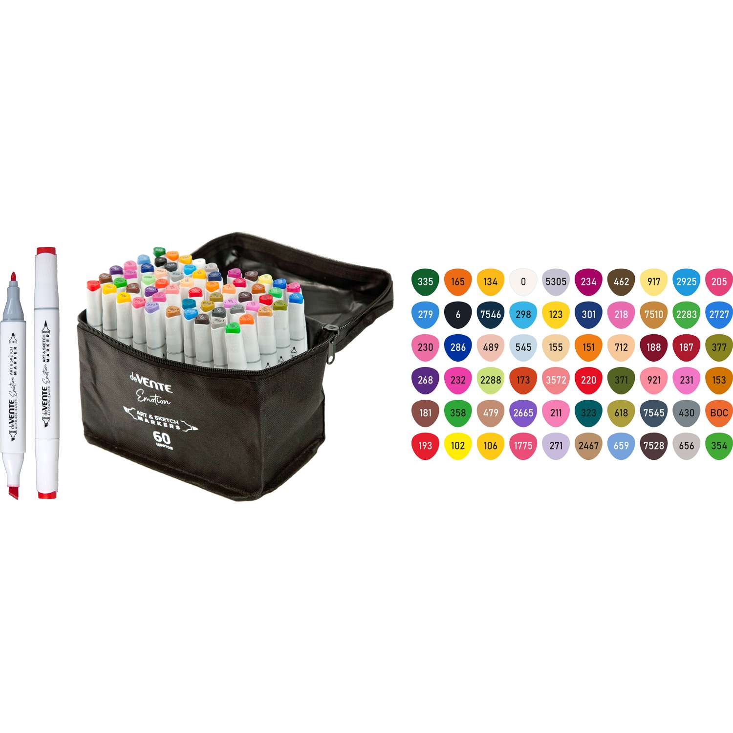 Набор маркеров deVENTE для скетчинга Emotion 60 цветов - фото 3