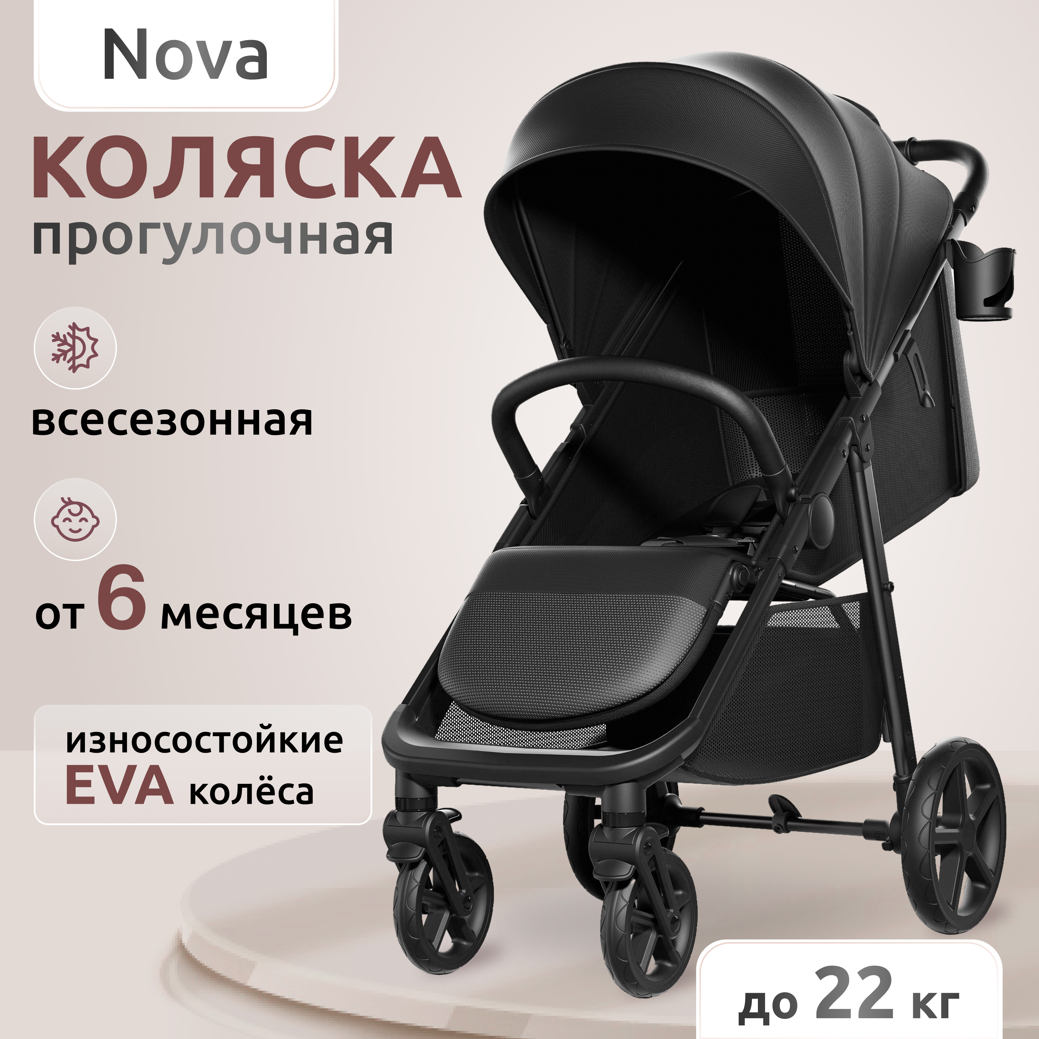 Коляска прогулочная Mompush Nova - фото 1