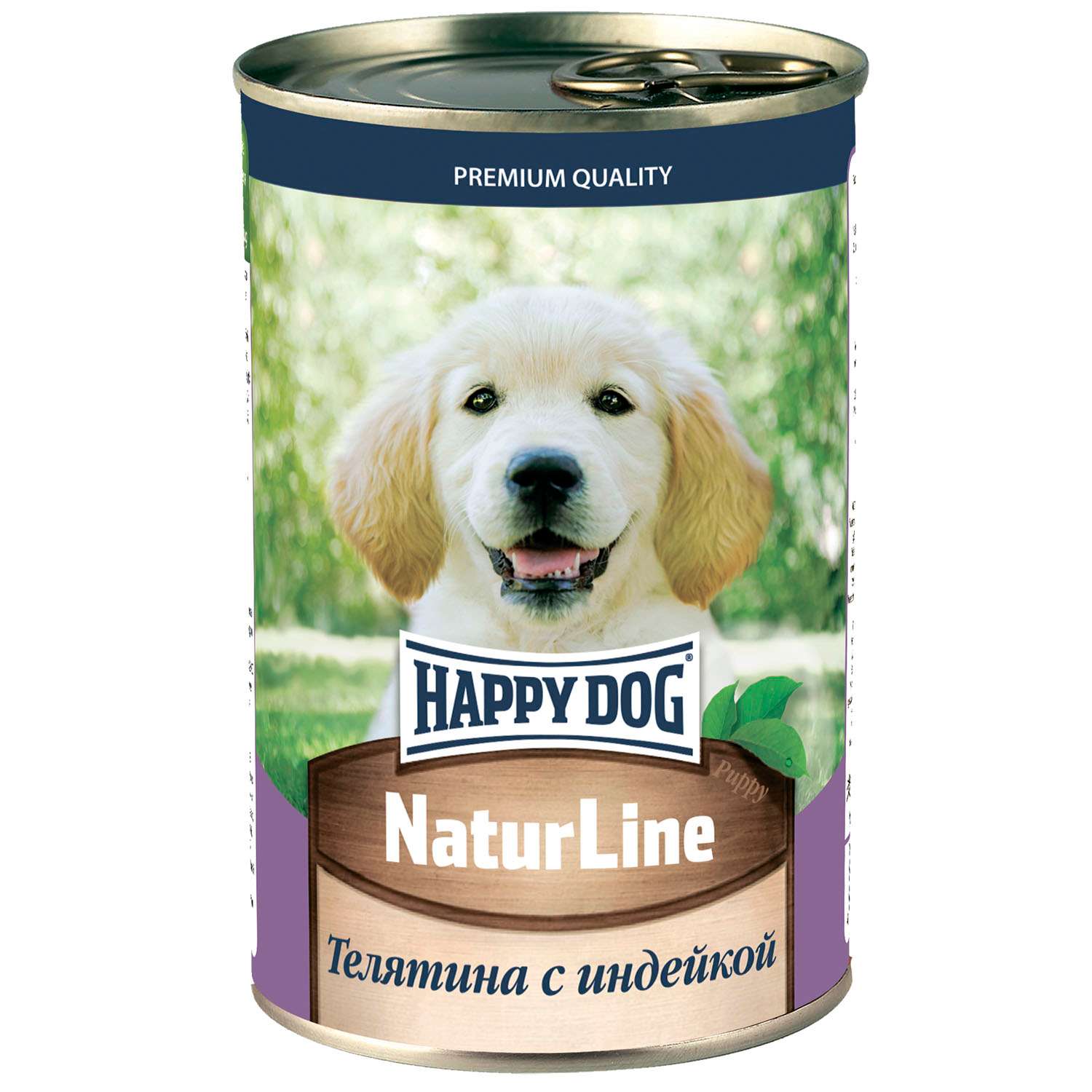 Корм для щенков Happy Dog телятина с индейкой 410г - фото 1