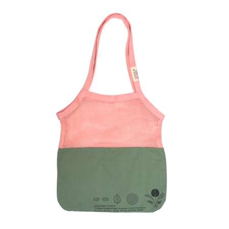 Комбинированная сумка авоська Jungle Story градиент Pink - Green