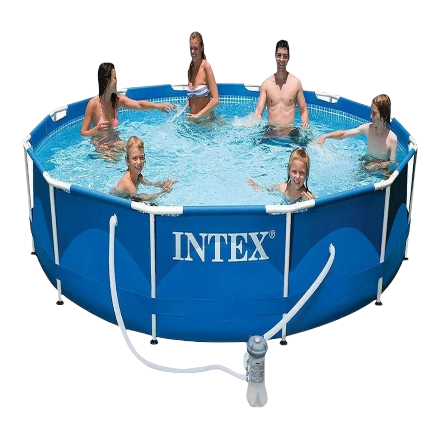 Каркасный бассейн Intex Metal Frame Pool Set с фильтр-насосом - фото 2