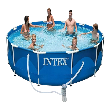 Каркасный бассейн Intex Metal Frame Pool Set с фильтр-насосом