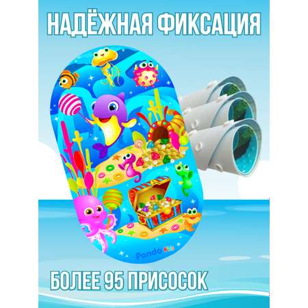 Коврик для ванной детский PONDO противоскользящий Морское приключение