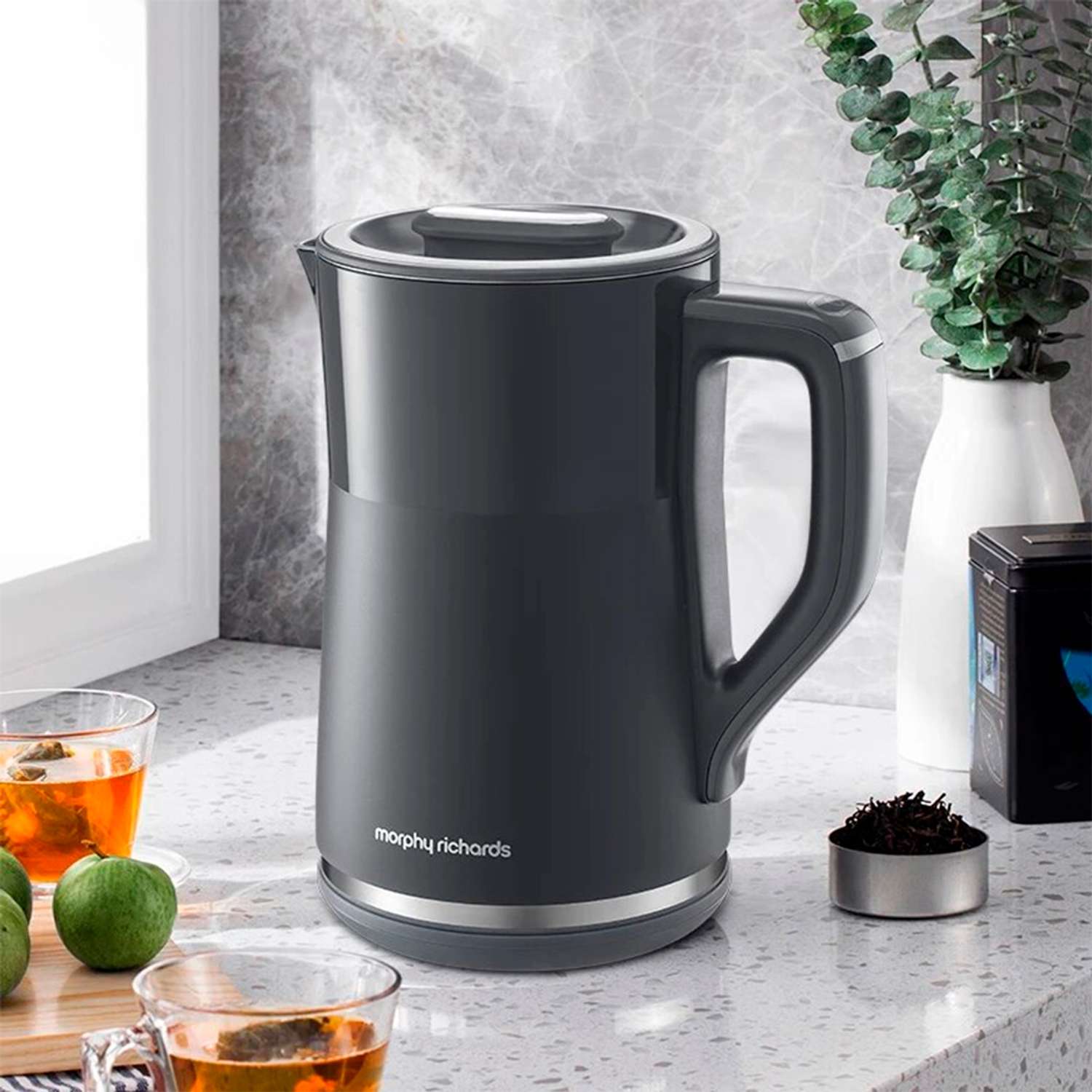 Электрический чайник Morphy Richards с выбором температуры harmony mr6070g  серый купить по цене 3919 ₽ в интернет-магазине Детский мир