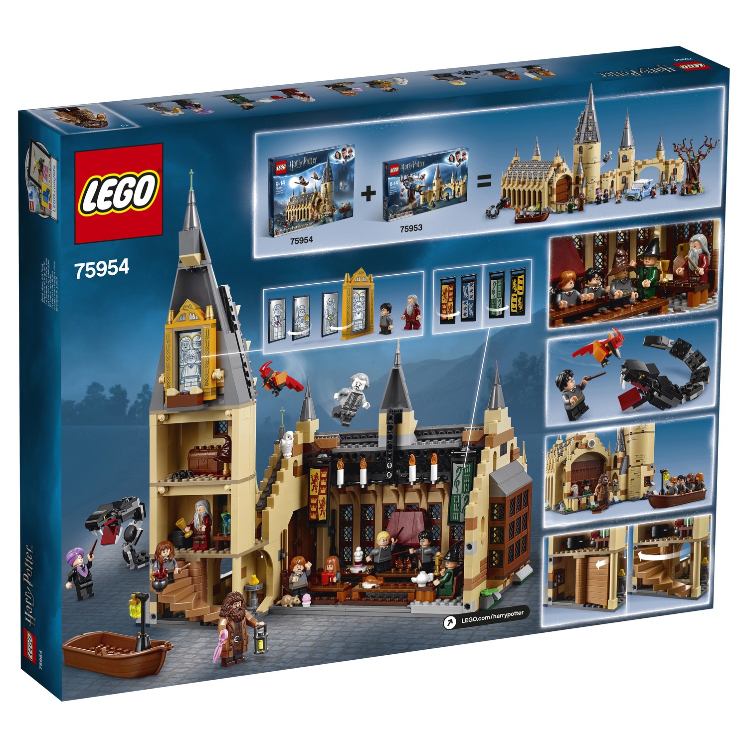 Конструктор LEGO Harry Potter Большой зал Хогвартса 75954 купить по цене  10789 ₽ в интернет-магазине Детский мир