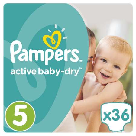 Подгузники Pampers Active Baby-Dry 11-18 кг, 5 размер, 36 шт.