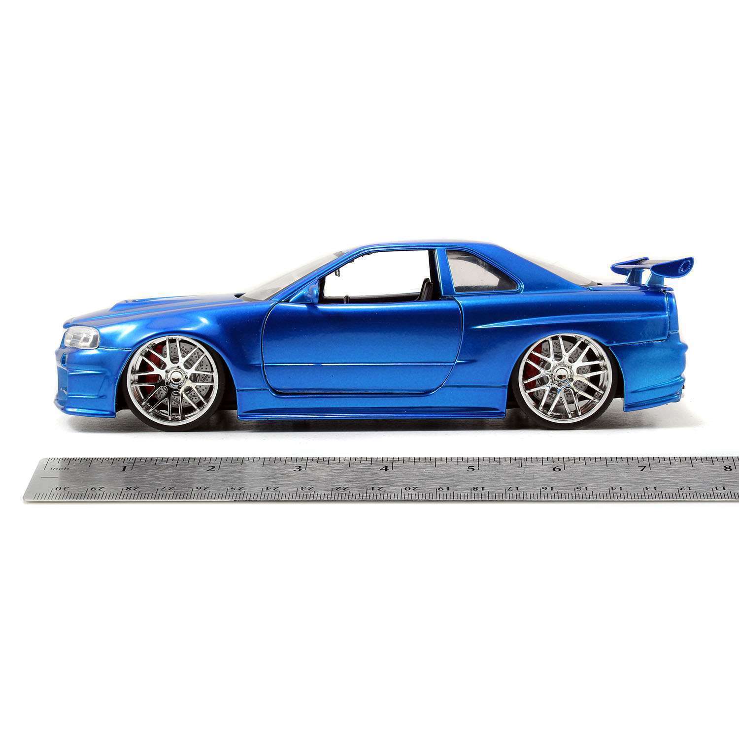 Автомобиль Jada Nissan GTR Skyline R34 Blue Форсаж 1:24 ТоуR125 - фото 3