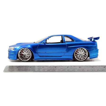 Автомобиль Jada Nissan GTR Skyline R34 Blue Форсаж 1:24