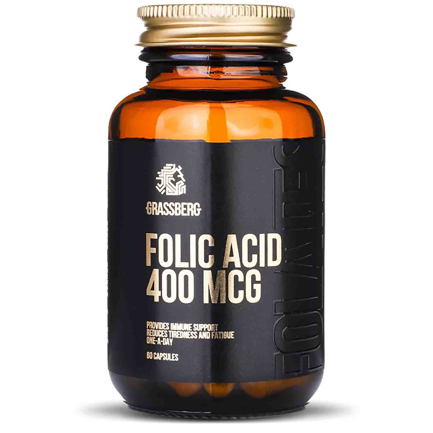 Биологиески активная добавка Grassberg Folic Acid 400мкг*60капсул - фото 1