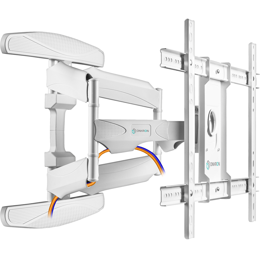 Кронштейн настенный ONKRON M6L для телевизора 40-75 наклонно-поворотный белый - фото 1