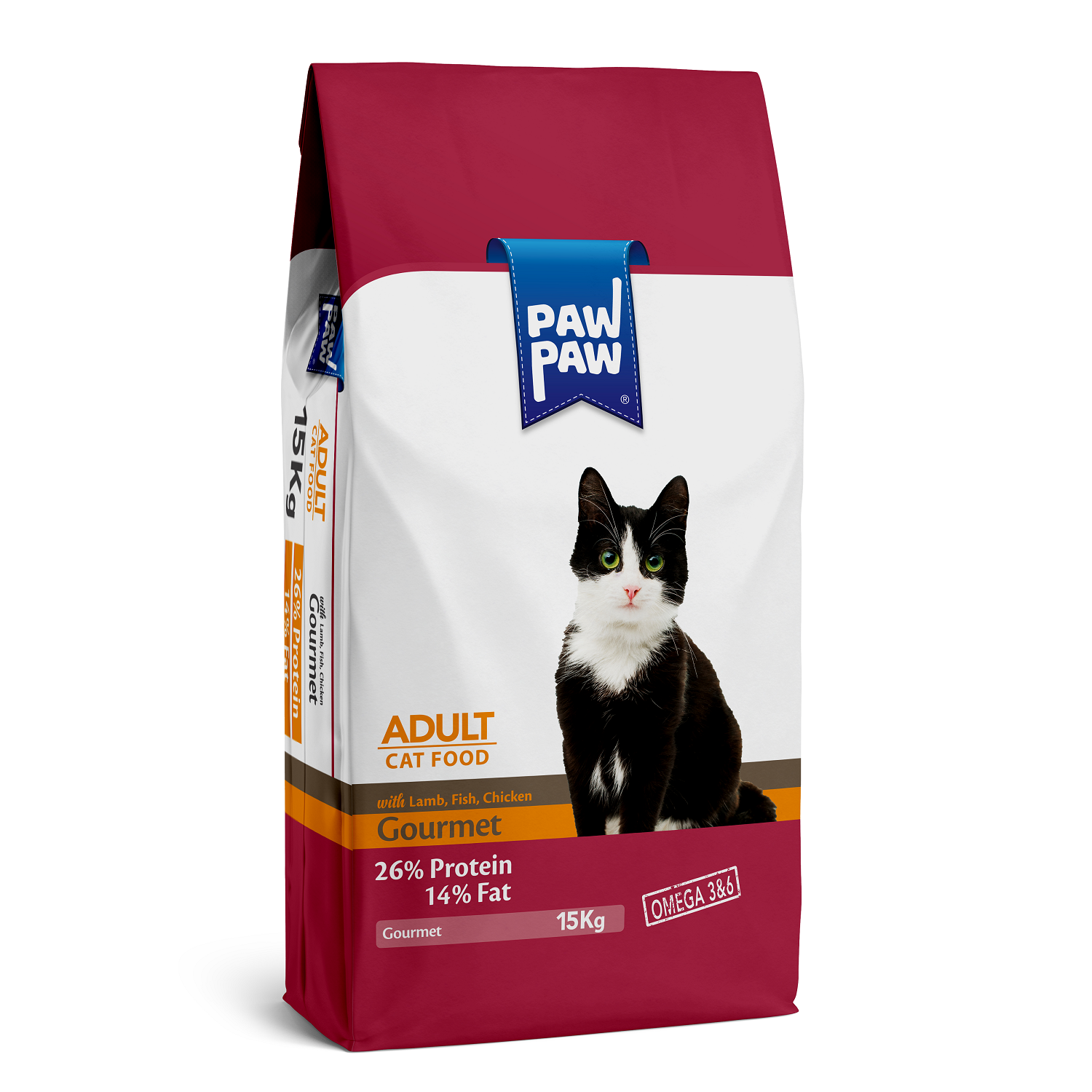 Корм для кошек Paw paw 15кг Adult Cat Food Gourmet сухой - фото 1