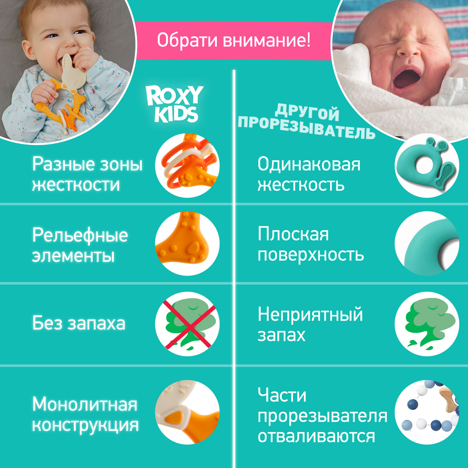 Прорезыватель ROXY-KIDS Bunny teether универсальный на держателе цвет горчичный - фото 10