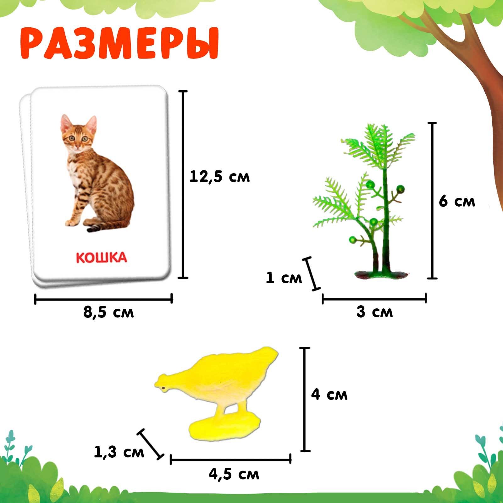 Развивающий набор IQ-ZABIAKA с карточками по методике Домана Домашние животные - фото 4