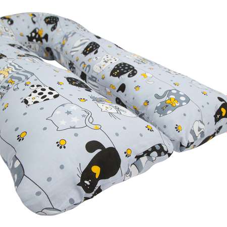 Подушка для беременных Amarobaby Золотой котик U-образная AMARO-40U-ZoK